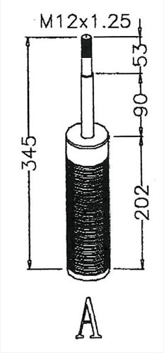 D2-WP-A52 / D2 RACING SPORT REPLACEMENT STRUT TYPE A 52mm ( CLICK - SEE DESCRIPTION)