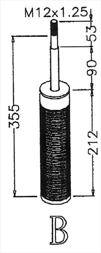 D2-WP-B50 / D2 RACING SPORT REPLACEMENT STRUT TYPE B 50mm ( CLICK - SEE DESCRIPTION)