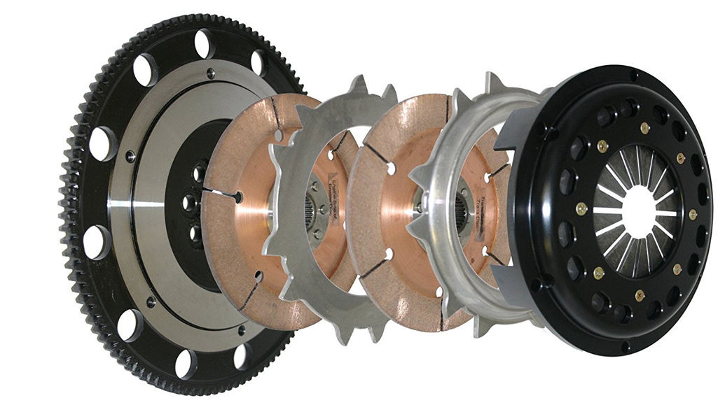 CCI-4-5153-C / COMPETITION CLUTCH TWIN PLATE AND FLYWHEEL EVO 10  - 1 000 HP RATED 