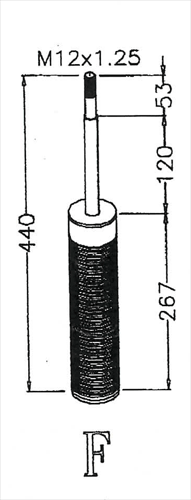 D2-WP-F50 / D2 RACING SPORT REPLACEMENT STRUT TYPE F 50mm ( CLICK - SEE DESCRIPTION)