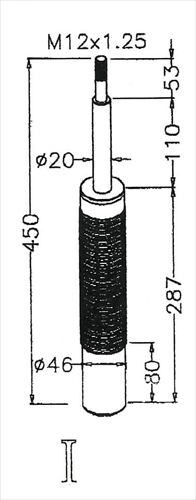 D2-WP-I52 / D2 RACING SPORT REPLACEMENT STRUT TYPE I 52mm ( CLICK - SEE DESCRIPTION)