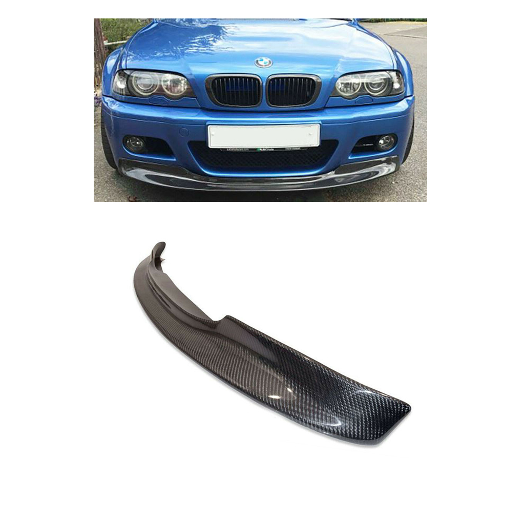 JG-BME46M3AK-FL / BMW E46 M3 CSL TYPE FRONT BUMPER VALANCE CARBON FIBRE SPLITTER LIP SPOILER