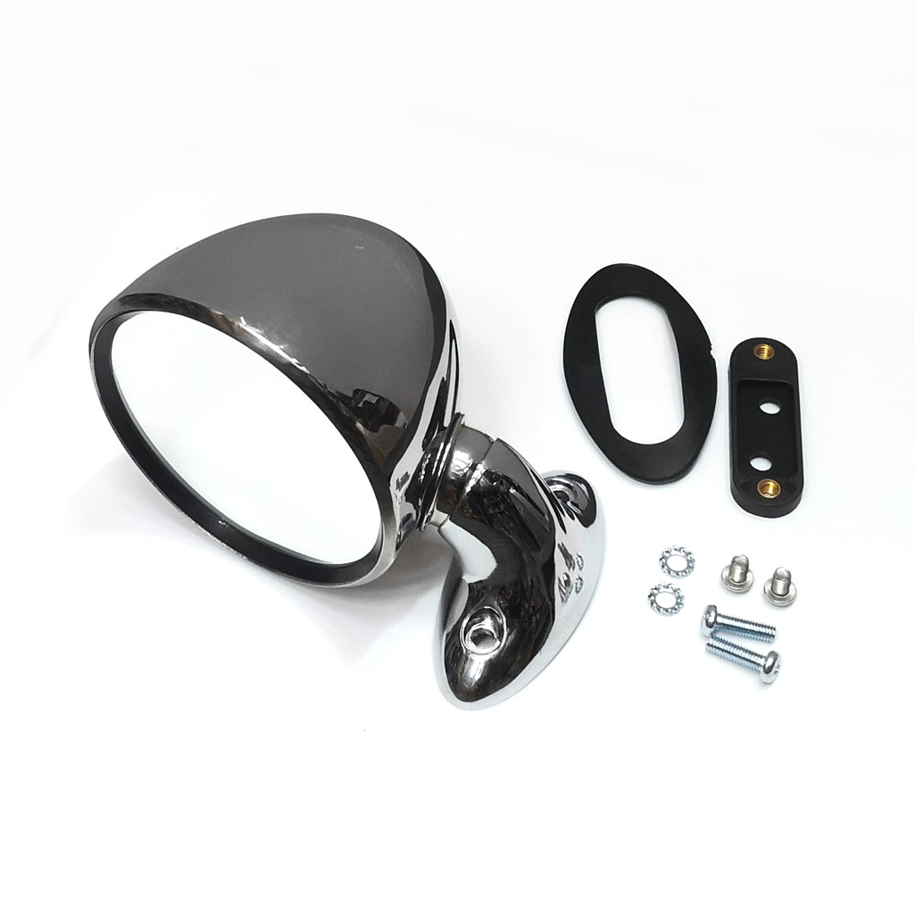 JH-820L / MINI GP DOOR MIRROR POLISHED LEFT HAND