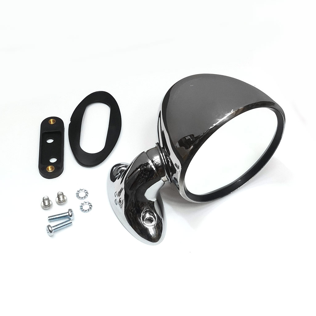 JH-820R / MINI GP DOOR MIRROR POLISHED RIGHT HAND