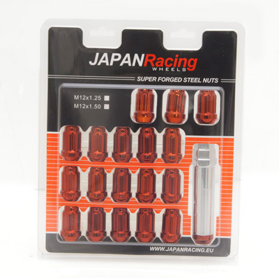 JRN2S-12125R / RED JR WHEELS FORGED WHEEL NUTS M12 X 1.25MM