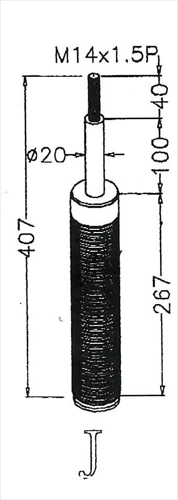 D2-WP-J52 / D2 RACING SPORT REPLACEMENT STRUT TYPE J 52mm ( CLICK - SEE DESCRIPTION)