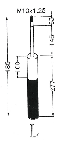 D2-WP-LS / D2 RACING SPORT REPLACEMENT STRUT TYPE L SMALL ( CLICK - SEE DESCRIPTION)