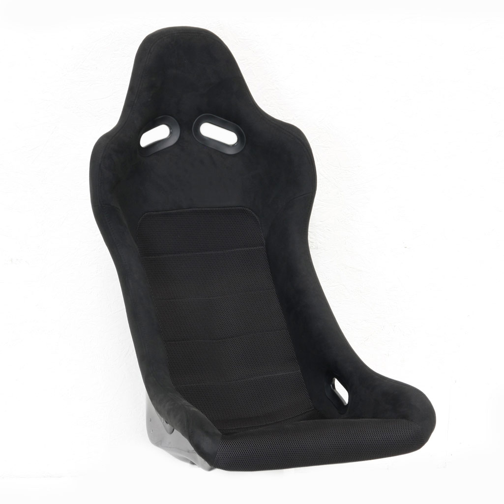 M2-RSGTS-B1B3 / ALCANTARA AND WEBBED  COMPOSITE BUCKET SEAT - RACE- BUCKET SEAT - SIDE MOUNTED - PLAIN BLACK- UK SHIPPING ONLY