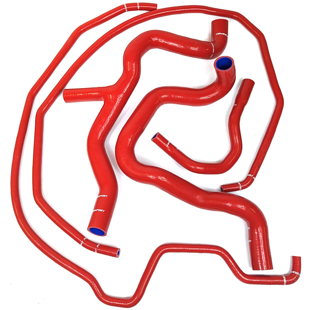 M2-SRH-FOR001RD / COOLANT HOSE KIT FOR FOCUS RS MK2 - RED | M2 MOTORSPORT