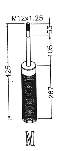 D2-WP-M50 / D2 RACING SPORT REPLACEMENT STRUT TYPE M 50mm ( CLICK - SEE DESCRIPTION)