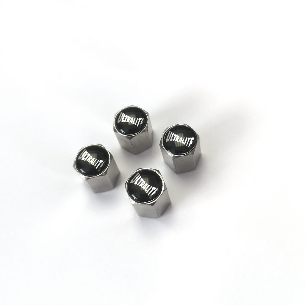 SP271UL / STAINLESS STEEL VALVE CAPS - ULTRALITE LOGO