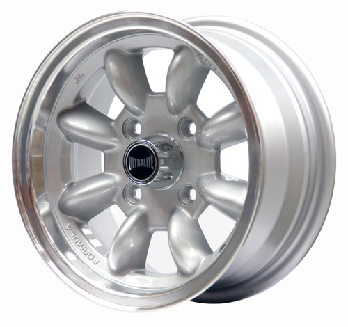 SPML2FL / ULTRALITE WHEELS (Ford) 13x6J - ET10 - 4x108 PCD - SILVER WITH POLISHED RIM