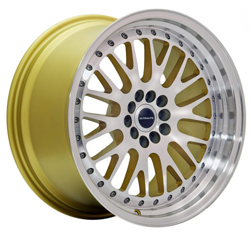 UL10-1895-2GLMF / ULTRALITE UL10 18x9.5 - ET20 - 5x112+100 PCD -  GOLD MACHINED FACE