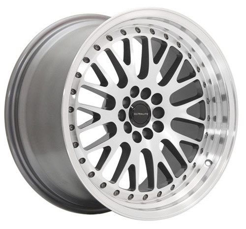 UL10-1885-2GMF / ULTRALITE UL10 18x8.5 - ET20 - 5x112+100 - GUN METAL GREY MACHINED FACE