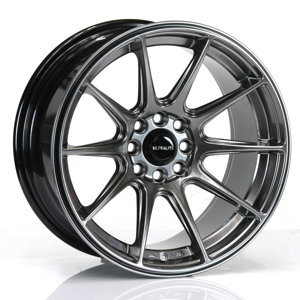 UL11-1680-1CB / ULTRALITE UL11 -  16 x 8  INCH - ET25 - 100+108 x 4 PCD CHROME BLACK