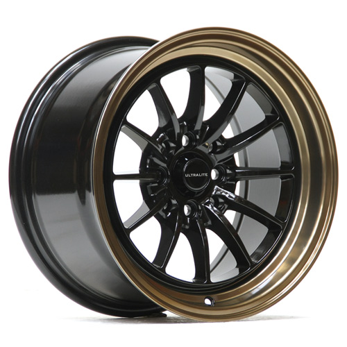 UL12-1582-2BB / ULTRALITE UL12 - 15 x 8.25 INCH - ET20 - 100+108x4 PCD - BLACK + BRONZE