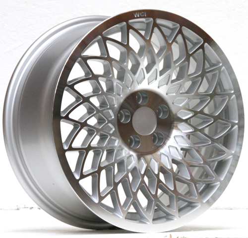 UL25-1775-1SMR / REPLICA MT10  WHEEL - 17x7.5 INCH - ET35 - 100x5 PCD - SILVER MACHINE FACE - RH