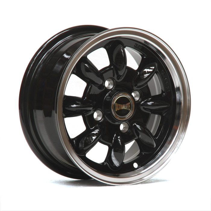 ULML1BK / ULTRALITE MINI WHEELS - 12x5J - ET30-4x101.6 PCD - GLOSS BLACK POLISHED RIM