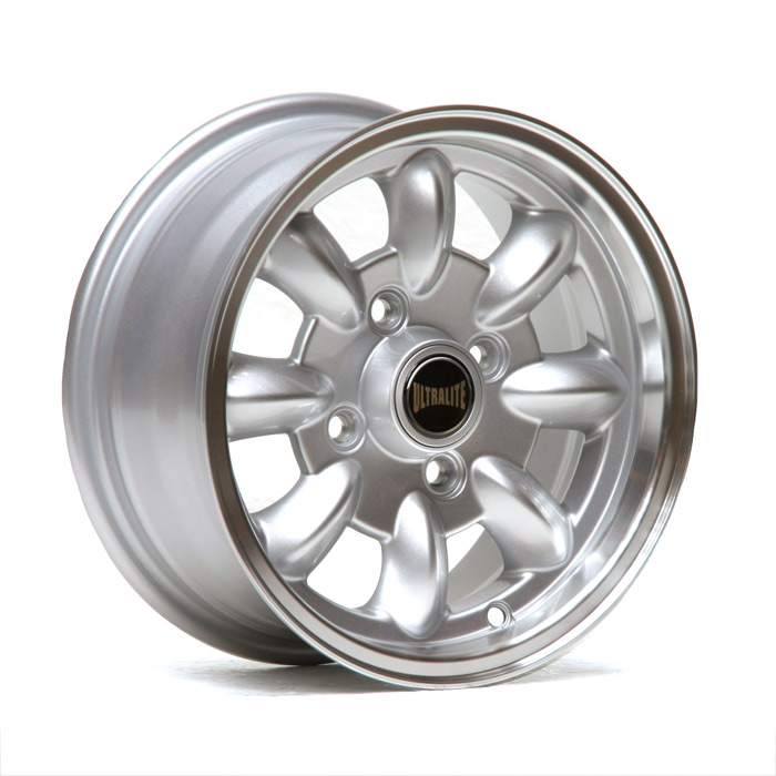 ULML1P / ULTRALITE MINI WHEELS 12x5.5J - ET20 - 4x101.6 PCD - GLOSS SILVER + MACHINED LIP