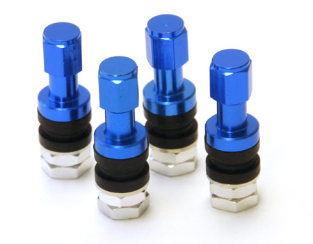 VS-2BL / ALLOY WHEEL VALVE - BLUE ANODISED