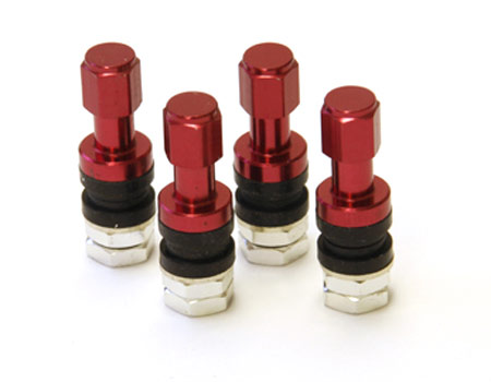 VS-2RD / ALLOY WHEEL VALVE - RED ANODISED