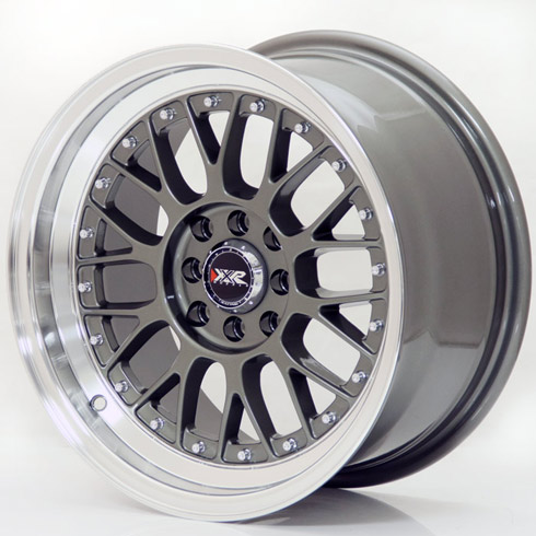 XR521-1680-1GM / XXR 521  16 X 8  ET20  GREY / POLISHED LIP  4 X 100 / 114.3