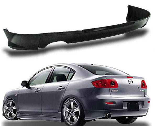 DS-M3-P1342-RL / MAZDA 3 - REAR APRON SPLITTER 4 DOOR KENSTYLE 04-07