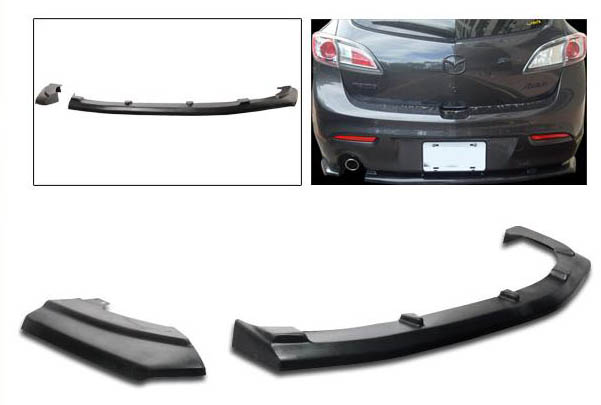 DS-M3-P1351-RL / MAZDA 3 2Pc REAR SPLITTERS 5DrMZ 09-on